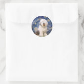 Starnacht - Oud Engels 6 Ronde Sticker (Tas)