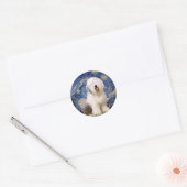 Starnacht - Oud Engels 6 Ronde Sticker (Envelop)