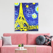 Starnacht Parijs Frankrijk Canvas Afdruk (Insitu (Woonkamer))