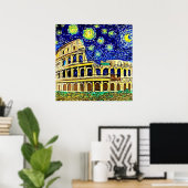 Starnacht Rome Italië Poster (Thuiskantoor)