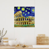 Starnacht Rome Italië Poster (Keuken)