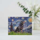 Starnacht - Rottweiler (#6) Briefkaart (Staand voorkant)