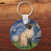 Starnacht - Seal Point Siamees Sleutelhanger (Voorkant)