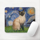 Starnacht - Seal Point Siamese kat Muismat (Met muis)