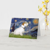 Starnacht - Sealyham Terrier (L) Kaart (Gele Bloem)