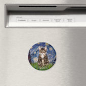 Starnacht - Tabby tijgerkat 30 Magneet (Insitu (Vaatwasser))