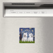 Starnacht - Westies (twee) Magneet (Insitu (Vaatwasser))