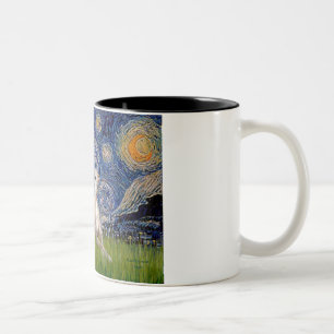 Starnacht - Whippet #2 Tweekleurige Koffiemok