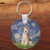 Starnacht - Wire Fox Terrier 3 Sleutelhanger (Voorkant)