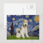 Starnacht - Wire Fox Terrier (M) Briefkaart (Voorkant / Achterkant)