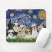 Starnacht - Zes Shih Tzus Muismat (Met muis)