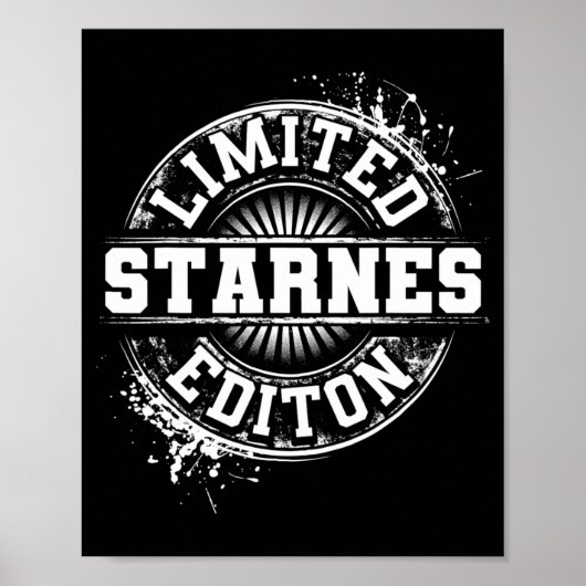 Starnes Funny Surname Family Tree Birthday Gift Poster (Voorkant)
