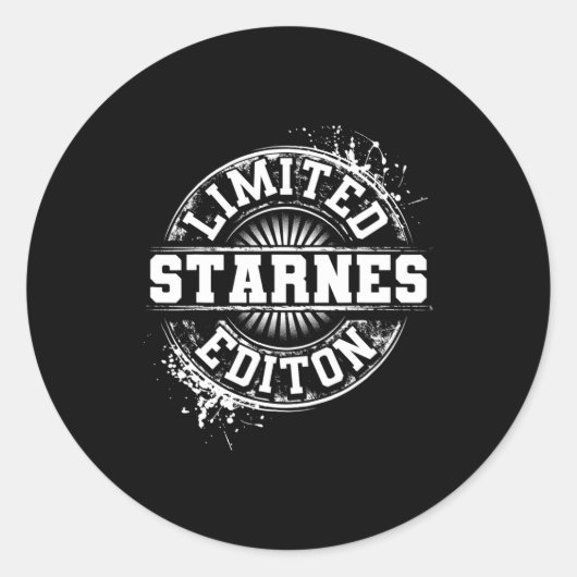 Starnes Funny Surname Family Tree Birthday Gift  Ronde Sticker (Voorkant)