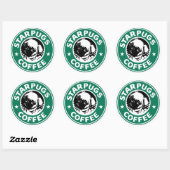 Starpug Coffee Ronde Sticker (Vel)
