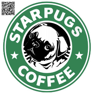 Starpug Coffee Ronde Sticker