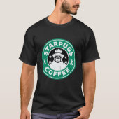 Starpugs Coffee Funny Pug T-shirt (Voorkant)