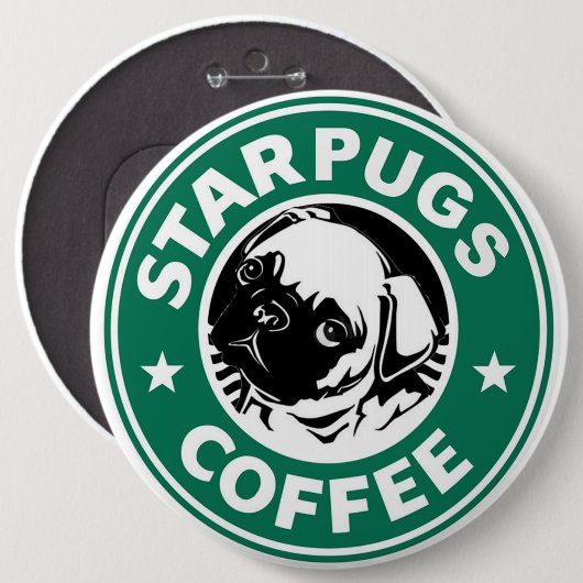 Starpugs Coffee Ronde Button 6,0 Cm (Voorkant /achterkant)