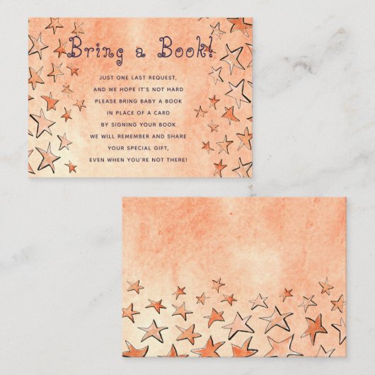 Starred boeken voor baby brengen een boek insert k informatiekaartje (Voorkant / Achterkant)