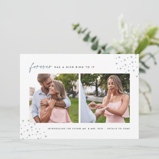 Starred Forever | 2 Aankondiging foto-Verloving (Staand voorkant)