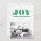 Starred Joy Holiday-fotokaart | Groen Feestdagenkaart (Voorkant)