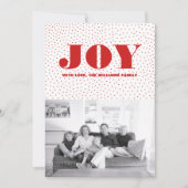 Starred Joy Holiday Photo Card | Red Feestdagenkaart (Voorkant)