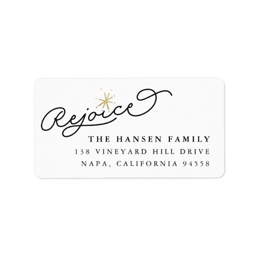 Starred Rejoice | Holiday - Oversize het Adres van Etiket (Voorkant)
