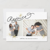 Starred Rejoice | Twee foto Feestdagenkaart (Voorkant)