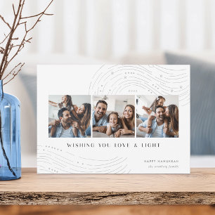 Starred Tidings 3 Foto Collage Hanukkah Kaart
