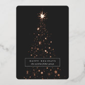 Starred Tree | Ondernemingen Folie Feestdagenkaart (Voorkant)