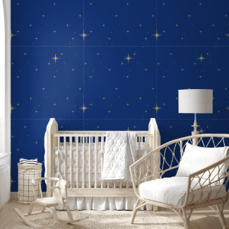 Starrennacht - Donkerblauwe afneembare behang