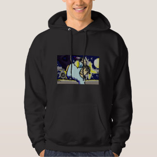Starrige nacht reverb hiphop stijl hoodie