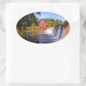 Starr's Mill, Fayetteville, Georgia Ovale Sticker (Tas)