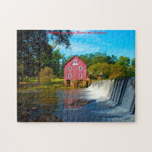 Starr's molen Georgia. Kerstgroeten Legpuzzel (Horizontaal)