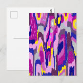 Starry Abstract in Purples and Blues Briefkaart (Voorkant / Achterkant)