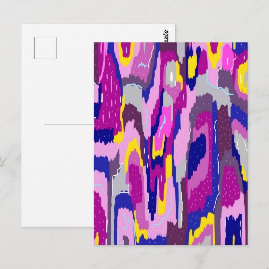 Starry Abstract in Purples and Blues Briefkaart (Voorkant / Achterkant)