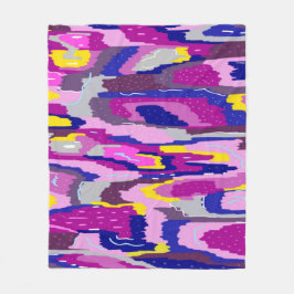 Starry Abstract in Purples and Blues Fleece Deken