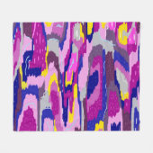 Starry Abstract in Purples and Blues Fleece Deken (Voorkant (Horizontaal))