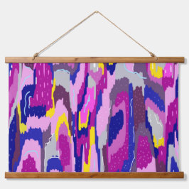 Starry Abstract in Purples and Blues Hangend Wandkleed