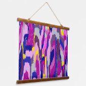 Starry Abstract in Purples and Blues Hangend Wandkleed (Gebogen)