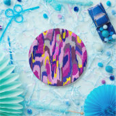 Starry Abstract in Purples and Blues Papieren Bordje (Feest)