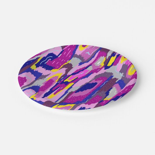 Starry Abstract in Purples and Blues Papieren Bordje (Gekanteld)