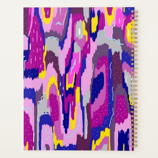 Starry Abstract in Purples and Blues Planner (Achterkant)