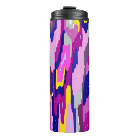 Starry Abstract in Purples and Blues Thermosbeker (Voorkant)