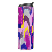 Starry Abstract in Purples and Blues Thermosbeker (Gedraaid links)