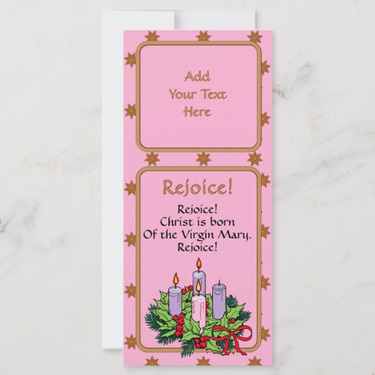 Starry Advent Gaudete Madonna Flat Card (Achterkant)