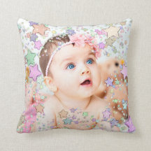 Starry Baby foto gepersonaliseerd kussen