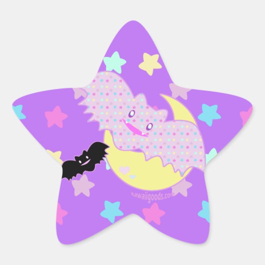 Starry Bats Ster Sticker (Voorkant)