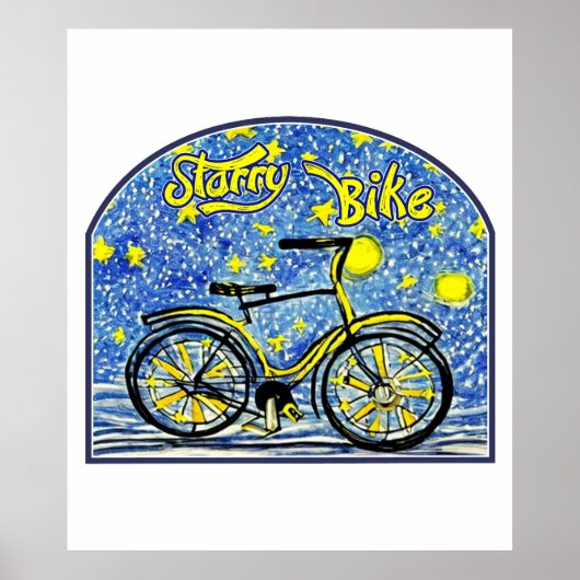 Starry Bike Poster (Voorkant)