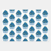 Starry Blue Cupcake Gift Wrap Leuk & feestelijk Inpakpapier Vel (Voorkant 3)