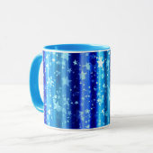 Starry Blue Decorative Design Mok (Voorkant links)
